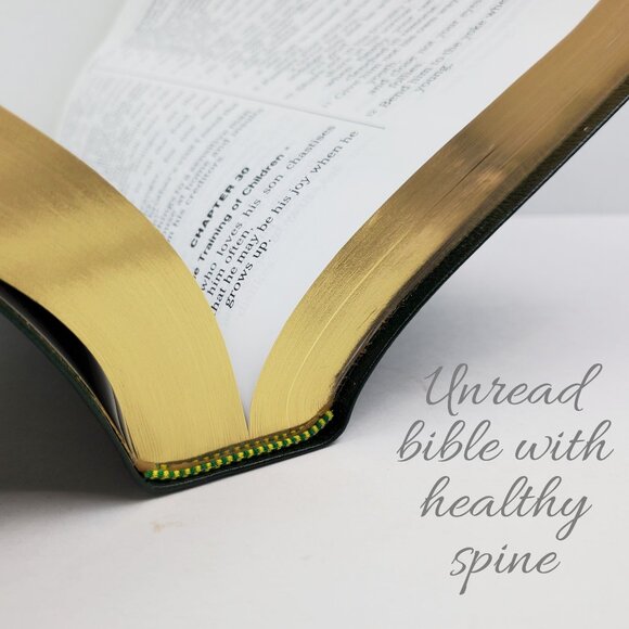 New American Bible Saint Joseph Giant Print Vintage 90s Gold Gilded Unread - Picture 3 of 11